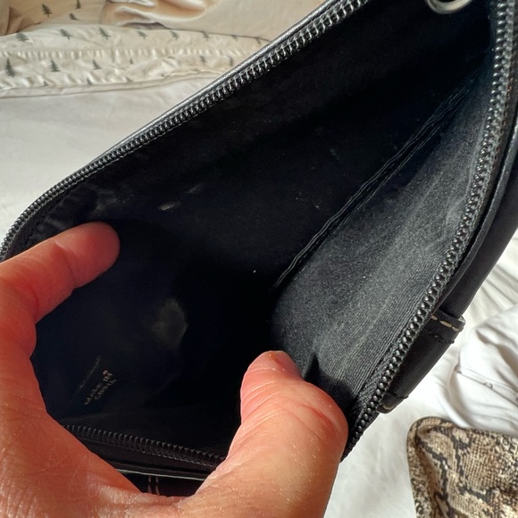 Coach Black Leather Wristlet with Stitch Detail - Picture 4 of 6